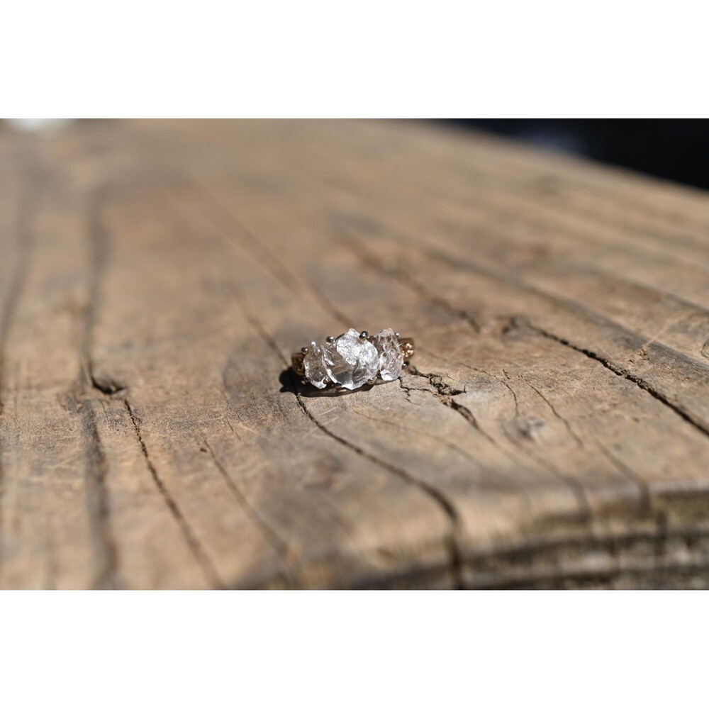 Size 4 Oval Lake County Diamond Ring, 14k White Gold, Ethically Sourced